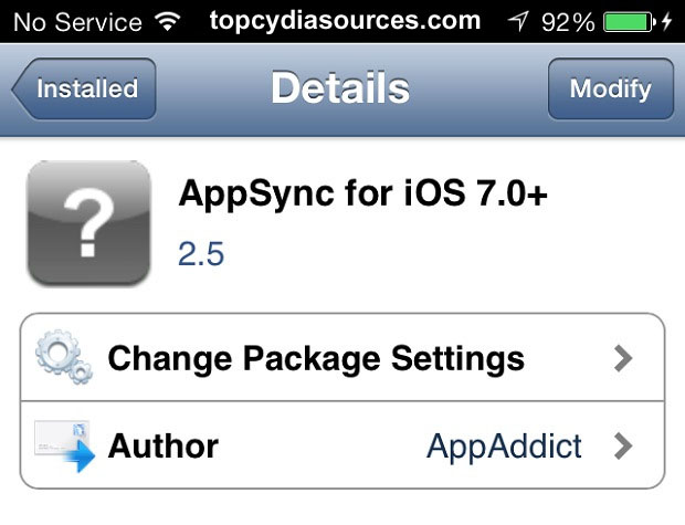 AppSync iOS 7