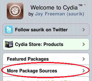 default Cydia sources